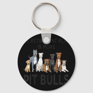 Llavero Mi plan de jubilación son más pit bulls diseño div