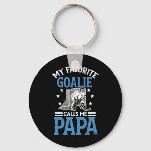 Llavero Mi portero de hockey sobre hielo favorito Papá Ice