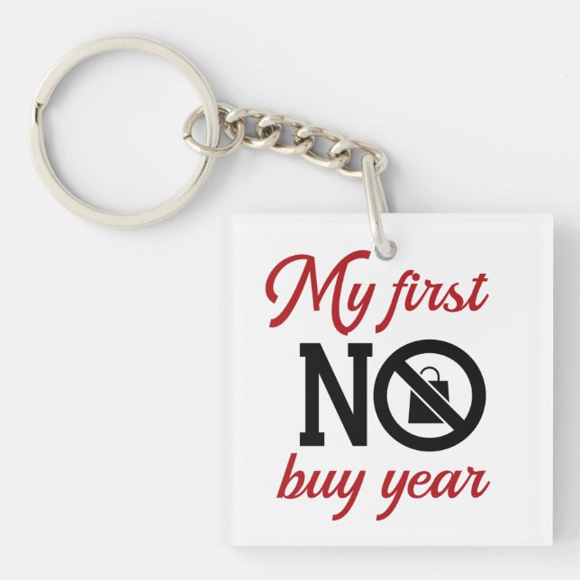 Llavero Mi primer año de compra de NO (Frente)