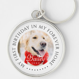 Llavero Mi primer cumpleaños para la foto de un Mascota mo