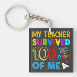 Llavero Mi profesor sobrevivió a 100 días de mí, curiosa c