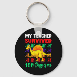Llavero Mi profesor sobrevivió a 100 días de mi dinosaurio