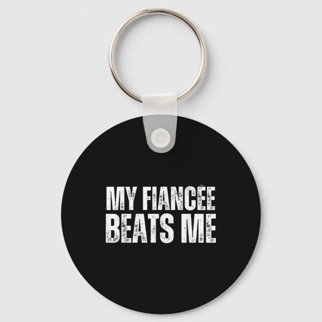 Llavero Mi prometida me golpea divertida fiesta de comprom (Anverso)