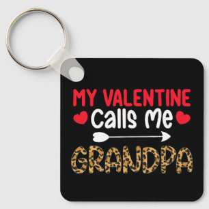 Llavero Mi San Valentín me llama abuelo leopardo búfalo