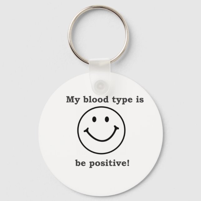 Llavero Mi sangre es B+ (Anverso)