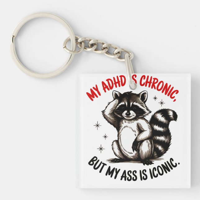 Llavero Mi TDAH Es Crónico Pero Mi Cabeza Es Icónica (Frente)