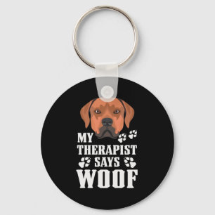 Llavero Mi terapeuta hace Woof, Ridgeback Rodesiano