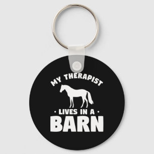 Llavero Mi Terapista Vive En Un Pabellón De Caballos En Eq