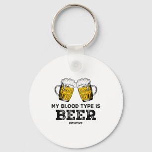 Llavero Mi tipo de sangre es positivo para la cerveza dive