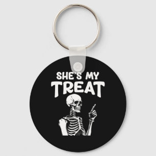 Llavero Mi tratamiento Skeleton coincidiendo con Halloween