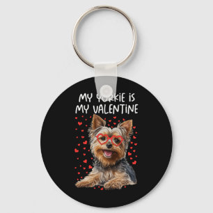 Llavero Mi Yorkie es mi San Valentín Perro Terrier de York