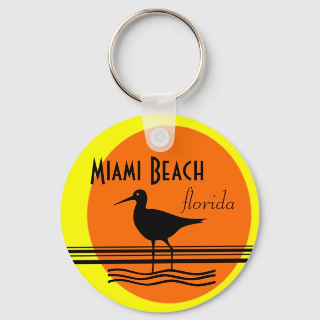 Llavero Miami Beach Sunset Souvenir (Anverso)