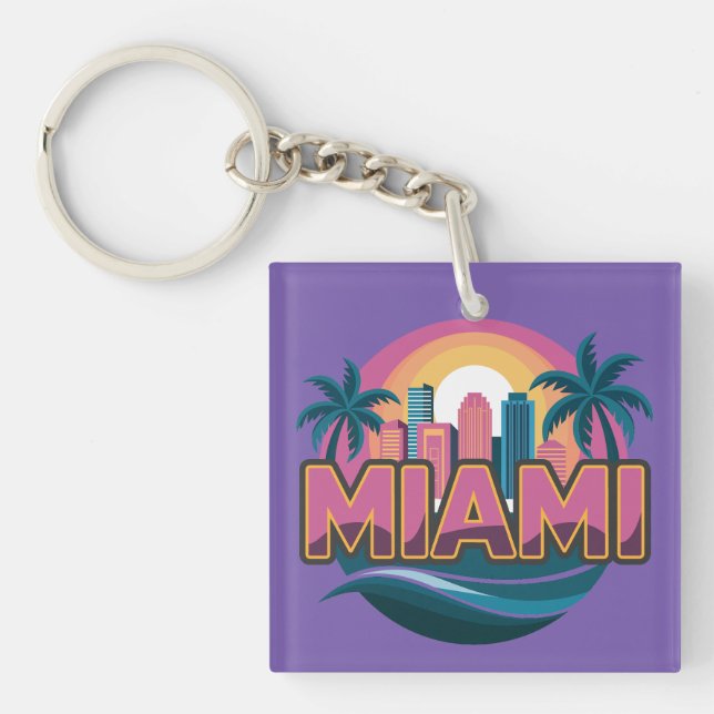 Llavero Miami Florida Estados Unidos (Frente)