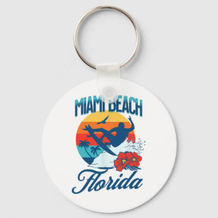 Llavero Miami Florida Playa Surf Verano Vacaciones Vintage