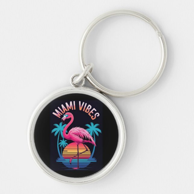Llavero Miami Vibes Summer Flamingo Design-63454 (Frente)