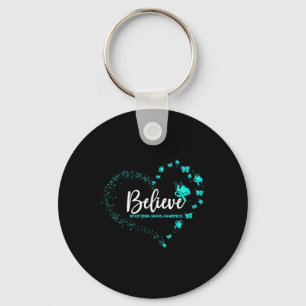 Llavero Miastenia Gravis Awareness Butterfly Belige