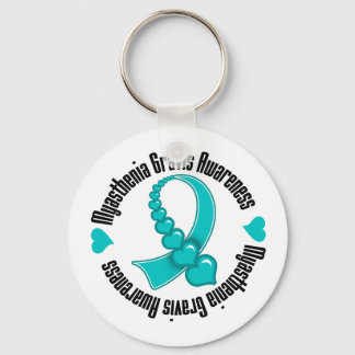 Llavero Miastenia Gravis Awareness Cascading Hearts