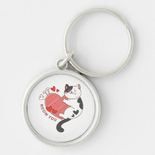 Llavero Miau eres gato lindo día de San Valentín
