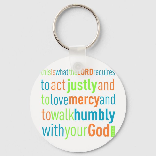 Llavero Micah 6:8 (Anverso)