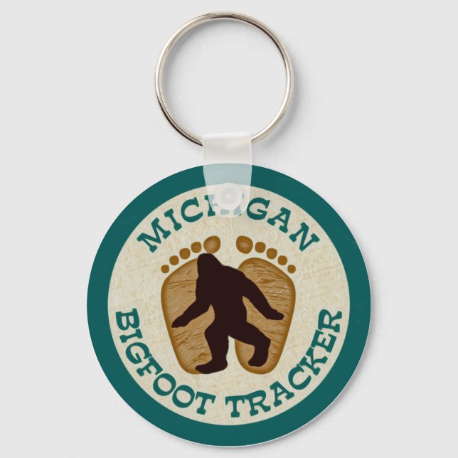 Llavero Michigan Bigfoot Tracker (Anverso)