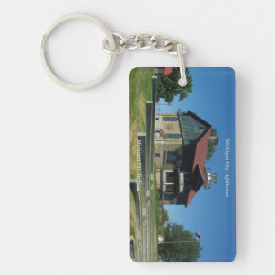 Llavero Michigan City Lighthouses, cadena de claves rectan