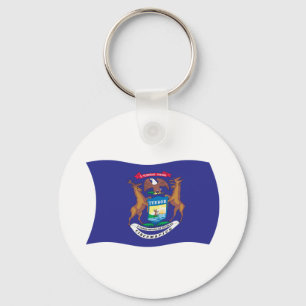 Llavero Michigan Flag Keychain