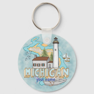 Llavero Michigan Lighthouse keychain
