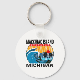 Llavero Michigan Mackinac Island Surfboard Surfing