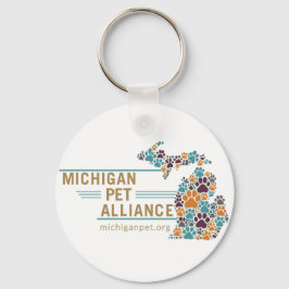 Llavero Michigan Paw Imprime Keychain
