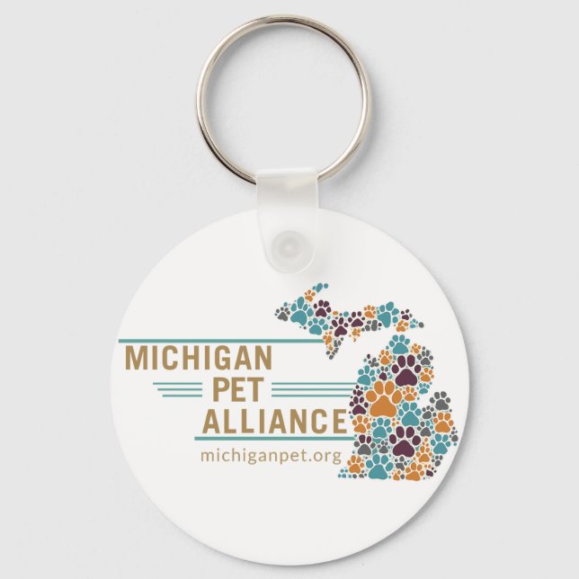 Llavero Michigan Paw Imprime Keychain (Anverso)