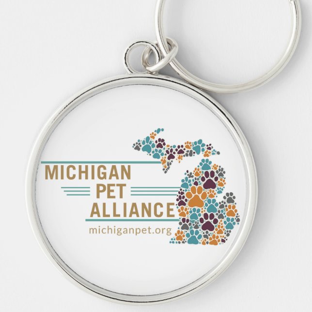 Llavero Michigan Paw Imprime Keychain Premium (Frente)