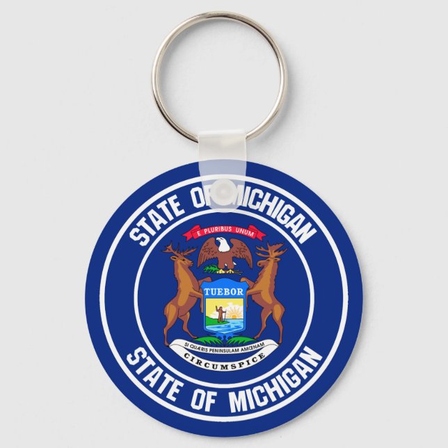 Llavero Michigan Round Emblem (Anverso)