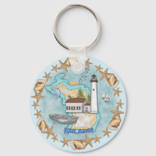 Llavero Michigan Shells Lighthouse keychain