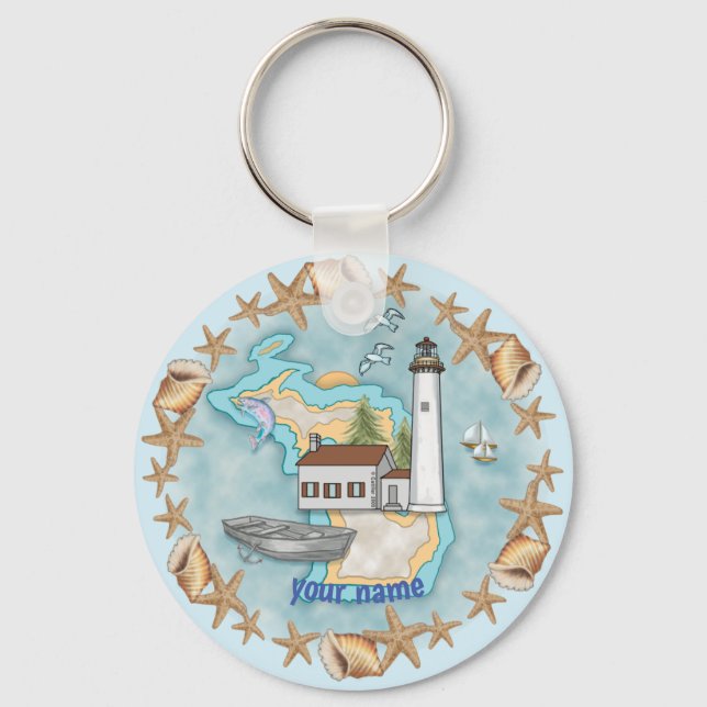 Llavero Michigan Shells Lighthouse keychain (Anverso)