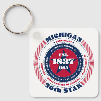 Llavero Michigan State Keychain