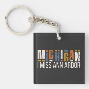 Llavero Michigan Te extraño Ann Arbor