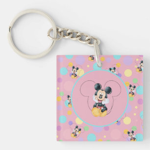 Llavero Mickey Mouse Lunares Rojo Baby Shower