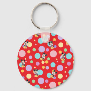Llavero Mickey Mouse Lunares Rojo Baby Shower