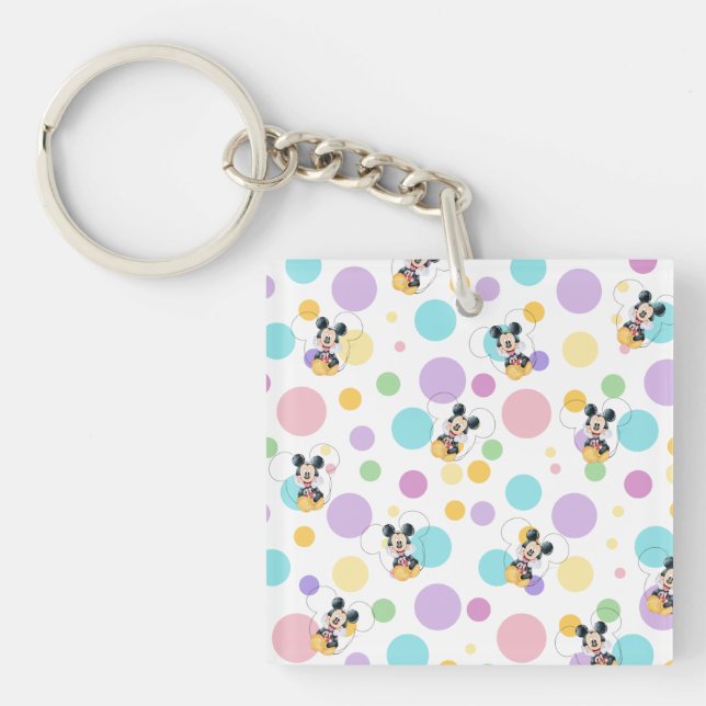 Llavero Mickey Mouse Polka Dot Baby Shower (Frente)
