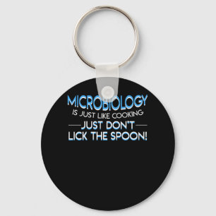 Llavero Microbiología como cocinar no lamer la cuchara