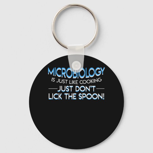 Llavero Microbiología como cocinar no lamer la cuchara (Anverso)