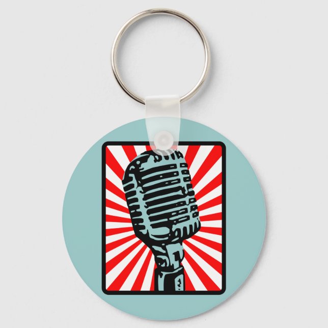 Llavero Micrófono Vintage Shure 55S (Anverso)