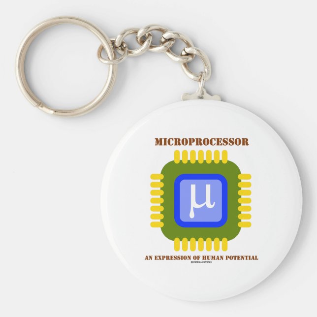 Llavero Microprocesador y expresión del potencial humano (Frente)