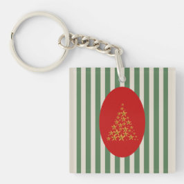 Llavero Mid century christmas tree with Golden star