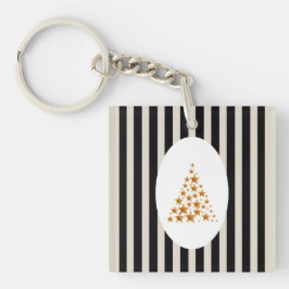 Llavero Mid century christmas tree with Golden star