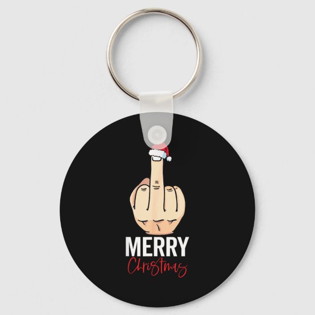 Llavero Middle Finger Merry Christmas  (Anverso)