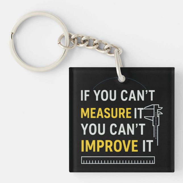 Llavero Mídela Mejórala - Motivación Lean Six Sigma (Frente)