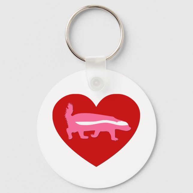 Llavero miel badger valentine (Anverso)