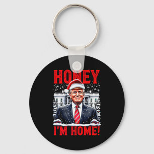 Llavero Miel, Estoy en Casa! Divertida Navidad Trump Premi
