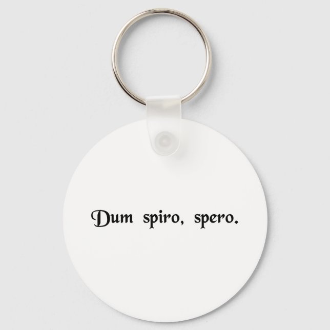 Llavero Mientras respiro, espero. (Anverso)